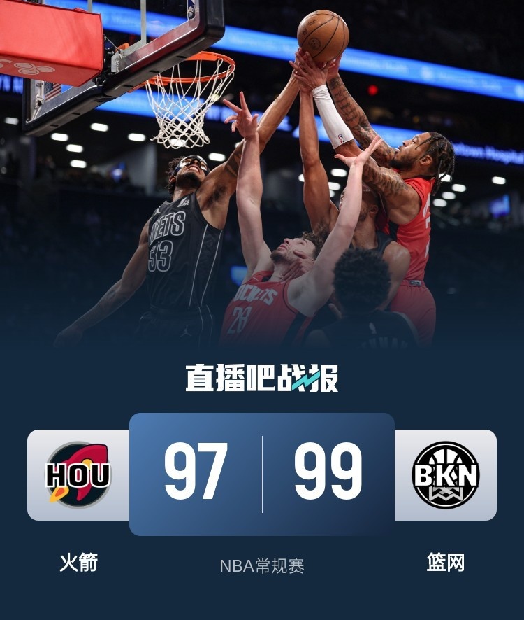 申京24+20难救主 阿门致命失误葬送好局 篮网6秒6分神奇逆转双杀火箭