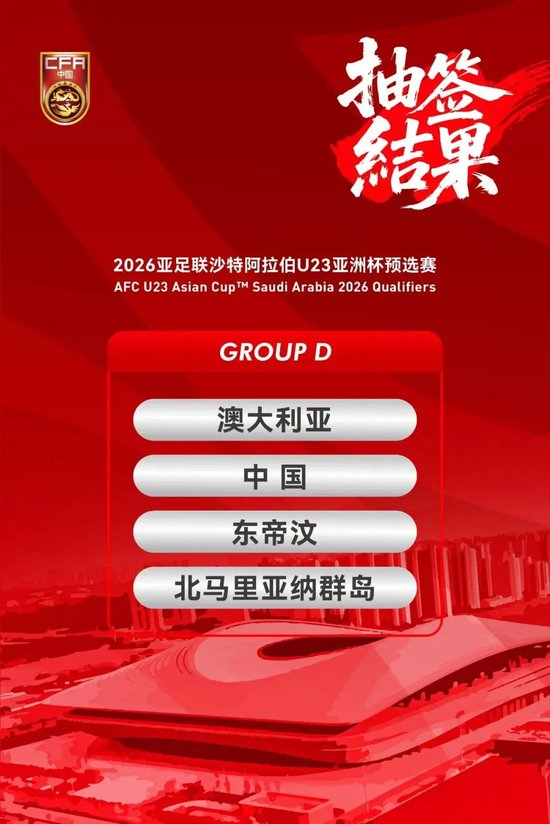 U23亚洲杯预选赛分组：中国U22与澳洲、鱼腩同组，净胜球+对澳拿分成出线关键