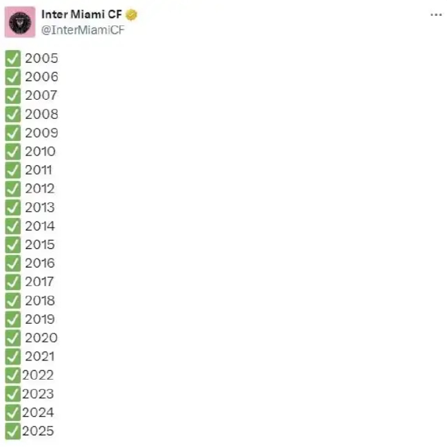梅西2025年首球,连续21年进球纪录延续 梅西2025年首球,连续21年进球纪录延续