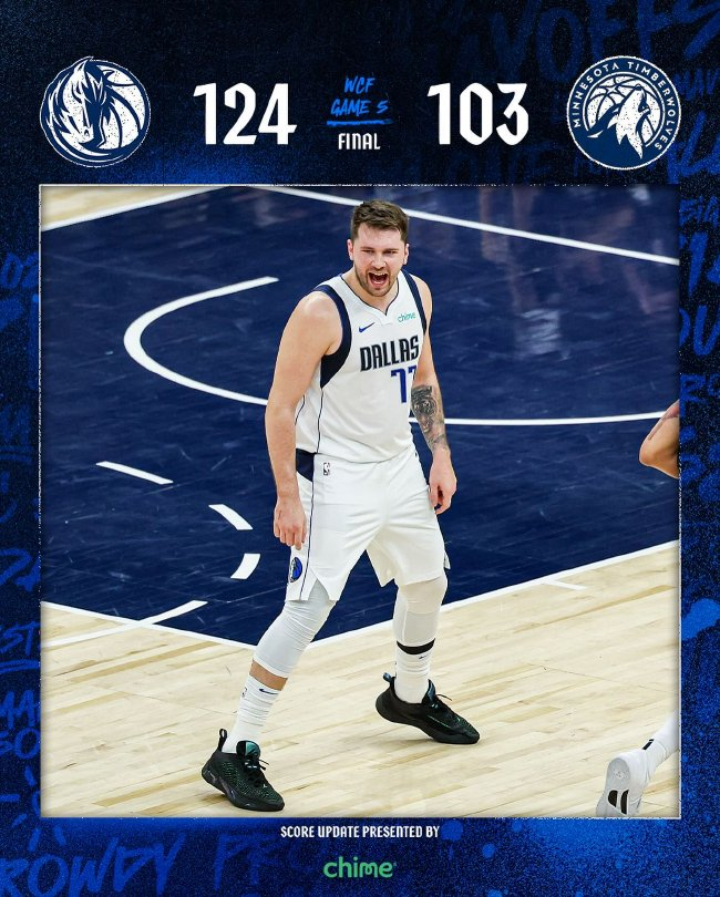东欧合砍72分,独行侠4-1淘汰森林狼,东契奇荣膺西决MVP